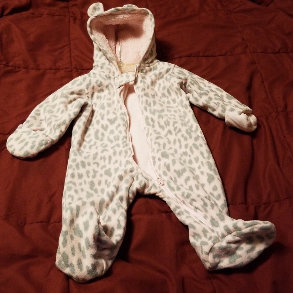 CARTERS 6 MONTHS FULL ZIP FLEECE JUMPSUIT